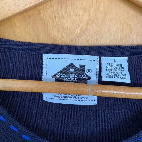 Storybook Knits Navy Dragon Fly Gathering Sweater - Picture 5 of 12